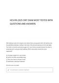 HESI RN Compass Exit Comprehensive latest with Question Set with Correct Answers and Rationales
