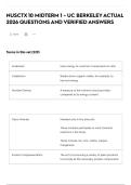 NUSCTX 10 MIDTERM 1 - UC BERKELEY ACTUAL 2026 QUESTIONS AND VERIFIED ANSWERS