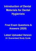 Introduction to Dental Materials for Dental Hygienists PDF &vert; Complete Beginner Study Guide & Revision Notes