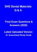 DHS Dental Materials PDF &vert; Complete Study Guide&comma; Revision Notes & Exam Preparation Resource