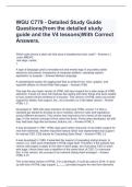 WGU C779 - Detailed Study Guide &NewLine;Questions&lpar;from the detailed study &NewLine;guide and the V4 lessons&rpar;With Correct &NewLine;Answers&period; 