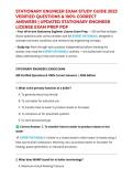 STATIONARY ENGINEER EXAM STUDY GUIDE 2026 VERIFIED QUESTIONS & 100&percnt; CORRECT ANSWERS &vert; UPDATED STATIONARY ENGINEER LICENSE EXAM PREP PDF