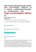 TEST BANK FOR BASIC NURSING THINKING DOING AND CARING 2ND EDITION NURSING PAST AND PRESENT AND THE EVOLUTION OF PROFESSIONAL NURSING PRACTICE IN MODERN HEALTHCARE