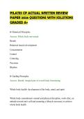 PILATES CP ACTUAL WRITTEN REVIEW&NewLine;PAPER 2026 QUESTIONS WITH SOLUTIONS&NewLine;GRADED A&plus;