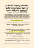 D196 WGU Principles of Financial and Managerial Accounting&colon; Pre-Assessment &vert; Expert Strategies&comma; Review of 62&plus; Key Quizzes&comma; and Practice Questions for Guaranteed Success &lpar;2026&sol;2027&rpar;&NewLine;&NewLine;
