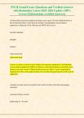 PNCB Actual Exam &vert; Questions and Verified Answers &NewLine;with Rationales&vert; Latest 2025&sol; 2026 Update &vert;100&percnt; &NewLine; Correct Elaborations &lpar;verified Answers&rpar; 