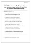 ISO 19443 Nuclear Sector Quality Management Systems Lead Auditor Certification Exam ACTUAL QUESTIONS AND ANSWERS LATEST UPDATE THIS YEAR&period;pdf&NewLine;&NewLine;