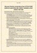 Wisconsin Dentistry Jurisprudence Exam ACTUAL EXAM COMPLETE QUESTIONS AND CORRECT ANSWERS LATEST UPDATE THIS YEAR&period;pdf&NewLine;&NewLine;