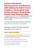 Solution Manual for Microeconomics and Behavior &lpar;10th Edition&rpar; by Robert Frank &vert; Chapters 1&ndash;18 Complete Step-by-Step Answers&comma; Study Guide & Exam Prep Resource 2026