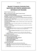 Nevada C-3 Carpentry Contractor Exam QUESTIONS AND VERIFIED ANSWERS WITH RATIONALES JUST RELEASED &period;pdf&NewLine;&NewLine;