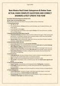 New Mexico Real Estate Salesperson & Broker Exam ACTUAL EXAM COMPLETE QUESTIONS AND CORRECT ANSWERS LATEST UPDATE THIS YEAR&period;pdf&NewLine;&NewLine;