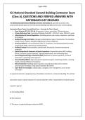 ICC National Standard General Building Contractor Exam &lpar;Class A&rpar;&comma; QUESTIONS AND VERIFIED ANSWERS WITH RATIONALES JUST RELEASED &period;pdf&NewLine;&NewLine;