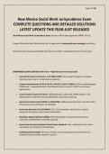 New Mexico Social Work Jurisprudence Exam COMPLETE QUESTIONS AND DETAILED SOLUTIONS LATEST UPDATE THIS YEAR-JUST RELEASED&period;pdf&NewLine;&NewLine;