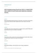 WGU D236 pathopharmacology EXAM A&plus; GRADE ASSURED COMPLETE SOLUTIONS AND VERIFIED ANSWERS
