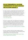 PN VATI FUNDAMENTALS 2026 EXAM&NewLine;COMPREHENSIVE TEST BANK QUESTIONS&NewLine;AND SOLUTIONS GRADED A&plus;