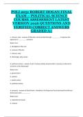 POLI 2051 Political Science &ndash; Robert Hogan Final Exam Study Guide &ndash; Practice Questions and Verified Answers