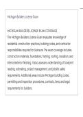 Michigan Builders License Exam ACTUAL QUESTIONS AND CORRECT DETAILED ANSWERS LATEST UPDATE THIS YEAR&period;pdf&NewLine;&NewLine;1&period;