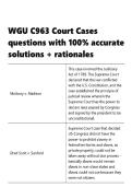 WGU C963 Court Cases questions with 100- accurate solutions &plus; rationales&period;