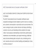 ASE C1 Automobile Service Consultant certification EXAM ACTUAL EXAM QUESTIONS AND CORRECT ANSWERS&period;pdf&NewLine;&NewLine;
