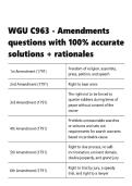 WGU C963 - Amendments questions with 100- accurate solutions &plus; rationales