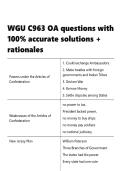 WGU C963 OA questions with 100- accurate solutions &plus; rationales