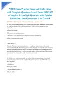 NDEB Exam Practice Exam and Study Guide with Complete Questions Actual Exam 2026&sol;2027 &ndash; Complete Exam-Style Questions with Detailed Rationales &vert; Pass Guaranteed &ndash; A&plus; Graded&NewLine;&NewLine;