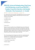 HESI RN Advanced Pathophysiology Final Exam with 300 Questions Actual Exam 2026&sol;2027 &ndash; Complete Exam-Style Questions with Detailed Rationales &vert; Pass Guaranteed &ndash; A&plus; Graded&NewLine;&NewLine;