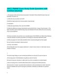 ANCC PMHNP Exam Study Guide Questions with Certified Solutions