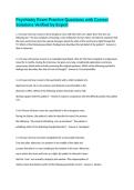 Psychiatry Exam Practice Questions with Correct Solutions Verified by Expert