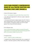 STATE FARM PROPERTY COMPREHENSIVE&NewLine;EXAMS SET 2026 TRUSTED QUESTIONS AND&NewLine;SOLUTIONS STUDY SHEET GRADED A&plus;
