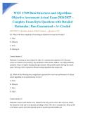 WGU C949 Data Structures and Algorithms Objective Assessment Actual Exam 2026&sol;2027 &ndash; Complete Exam-Style Questions with Detailed Rationales &vert; Pass Guaranteed &ndash; A&plus; Graded&NewLine;&NewLine;
