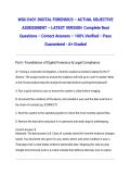 WGU D431 DIGITAL FORENSICS &ndash; ACTUAL OBJECTIVE ASSESSMENT &ndash; LATEST VERSION 2026&sol;2027 Complete Real Questions &ndash; Correct Answers &ndash; 100&percnt; Verified &ndash; Pass Guaranteed - A&plus; Graded