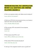 TENNESSEE BOATING TEST CERTIFICATION&NewLine;REVIEW 2026 QUESTIONS AND VERIFIED&NewLine;SOLUTIONS GRADED A&plus;