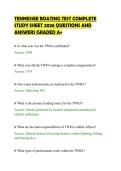 TENNESSEE BOATING TEST COMPLETE&NewLine;STUDY SHEET 2026 QUESTIONS AND&NewLine;ANSWERS GRADED A&plus;