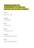 TENNESSEE BOATING TEST&NewLine;COMPREHENSIVE TEST BANK 2026&NewLine;QUESTIONS AND SOLUTIONS GRADED A&plus;