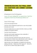 TENNESSEE BOATING TEST FINAL SCRIPT&NewLine;2026 QUESTIONS AND CORRECT ANSWERS&NewLine;GRADED A&plus;