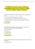 UF PHA6936 Forensic Science Final Exam Prep &vert; 265 Questions and Correct Answers &lpar;Verified Answers&rpar; &vert; 2026&sol;27 Update &vert; Graded A&plus;