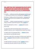 DOL WRITTEN TEST WASHINGTON STATE WITH 91 RESEARCHED QUESTIONS AND REVISED ANSWERS