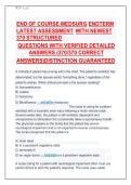 END OF COURSE MEDSURG ENDTERM LATEST ASSESSMENT WITH NEWEST 370 STRUCTURED 