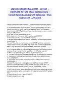 MN 580 &sol; MN580 FINAL EXAM &ndash; LATEST 2026&sol;27 &ndash; COMPLETE ACTUAL EXAM Real Questions &ndash; Correct Detailed Answers with Rationales &ndash; Pass Guaranteed - A&plus; Graded