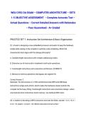 WGU C952 OA EXAM &ndash; COMPUTER ARCHITECTURE &ndash; SETS 1-5 OBJECTIVE ASSESSMENT 2026&sol;2027 &ndash; Complete Accurate Test &ndash; Actual Questions &ndash; Correct Detailed Answers with Rationales &ndash; Pass Guaranteed - A&plus; Graded