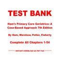 Ham&rsquo;s Primary Care Geriatrics 7th Edition Test Bank &vert; All Chapters 1&ndash;54 &vert; Instant PDF Download &vert; Case-Based Approach Nursing & Medical Exam Prep Questions and Answers