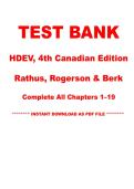HDEV 4th Canadian Edition Test Bank &vert; All Chapters 1&ndash;19 &vert; Instant PDF Download &vert; Human Development Practice Questions&comma; Exam Prep & Answer Key