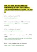 USPS 943 FINAL EXAM SCRIPT 2026&NewLine;COMPLETE QUESTIONS WITH CORRECT&NewLine;ANSWERS GUARANTEED SUCCESS GRADED&NewLine;A&plus;