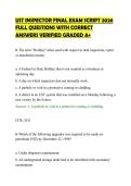 UST INSPECTOR FINAL EXAM SCRIPT 2026&NewLine;FULL QUESTIONS WITH CORRECT&NewLine;ANSWERS VERIFIED GRADED A&plus;&NewLine;