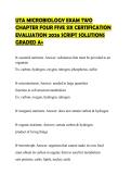 UTA MICROBIOLOGY EXAM TWO&NewLine;CHAPTER FOUR FIVE SIX CERTIFICATION&NewLine;EVALUATION 2026 SCRIPT SOLUTIONS&NewLine;GRADED A&plus;