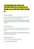 UTA MICROBIOLOGY EXAM TWO&NewLine;CHAPTER FOUR FIVE SIX PRACTICE SET&NewLine;REVIEW 2026 COMPLETE PAPER GRADED&NewLine;A&plus;