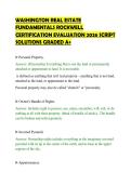 WASHINGTON REAL ESTATE&NewLine;FUNDAMENTALS ROCKWELL&NewLine;CERTIFICATION EVALUATION 2026 SCRIPT&NewLine;SOLUTIONS GRADED A&plus;
