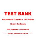 Test Bank &mdash; International Economics 19th Edition &vert; Robert J&period; Carbaugh &vert; Chapters 1&ndash;15 &vert; Instant PDF Download 