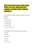 WEST COAST EMT BLOCK 3 FINAL EXAM&NewLine;SCRIPT 2026 FULL QUESTIONS WITH&NewLine;CORRECT ANSWERS EXPERT VERIFIED&NewLine;GRADED A&plus;